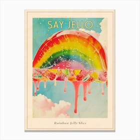 Retro Rainbow Jelly Slice 2 Poster Canvas Print