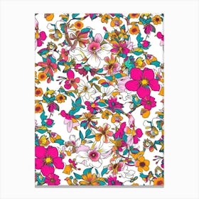 Clover Chic London Fabrics Floral Pattern 3 Canvas Print