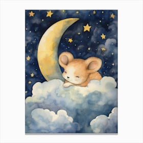 Baby Mouse 2 Sleeping In The Clouds Canvas Print