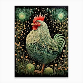 Ohara Koson Inspired Bird Painting Chicken 5 Canvas Print