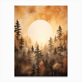 Sunset In The Forest 6 Canvas Print