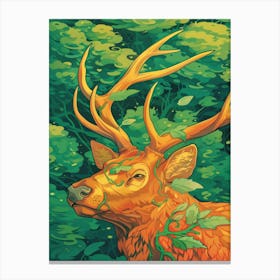 Deer In The Woods 14 Canvas Print