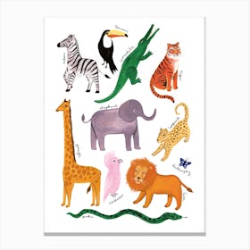 Safari Animals Canvas Print