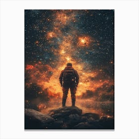 Space Man In Space Canvas Print