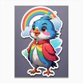 Rainbow Bird Canvas Print