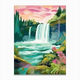 Niagara Falls Travel Painting Canvas Print