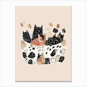 Cats In A Basket Canvas Print