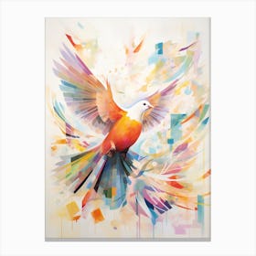 Bird Painting Collage Dove 1 Canvas Print