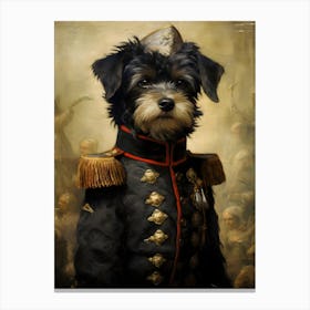 Dog In Uniform Canvas Print