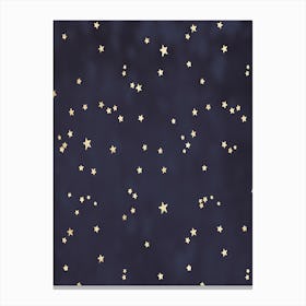 Royal Blue with Gold Stars Canvas Print