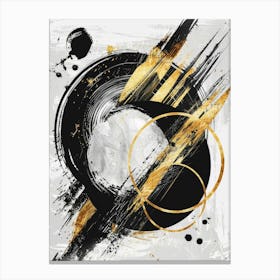 Abstract Black And Gold Canvas Print 15 Canvas Print