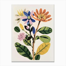 Painted Florals Bergamot 2 Canvas Print