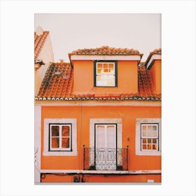 Orange Lisbon Home Canvas Print