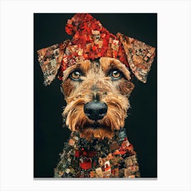 Christmas Airedale 11 Canvas Print