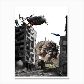 War In The City Canvas Print