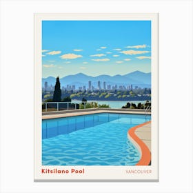 Kitsilano Vancouver Canada Swimming Poster Canvas Print