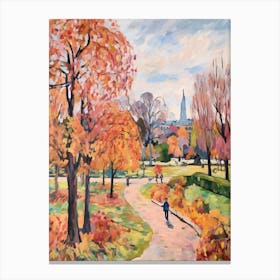 Autumn City Park Painting Regents Park London 1 Canvas Print