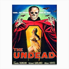 Horror Movie Poster, The Undead Canvas Print
