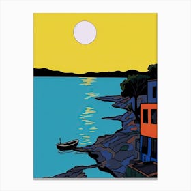 Minimal Design Style Of Zanzibar, Tanzania 2 Canvas Print