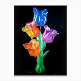 Bright Inflatable Flowers Larkspur 1 Canvas Print