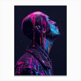 Man With Paint On His Face 2 Canvas Print