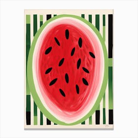 Watermelon Fruit Summer Illustration 3 Canvas Print