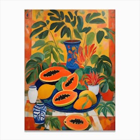 Papaya Tropical Fruits and plants Canvas Print