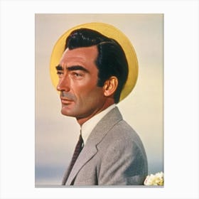 Gregory Peck Retro Collage Movies Canvas Print