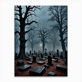 Unseen Horror Beneath the Shadowed Trees Canvas Print