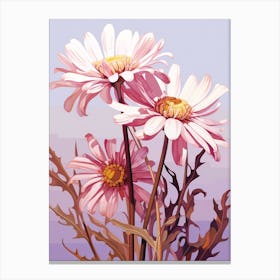 Floral Illustration Asters 1 Canvas Print