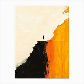 Man On The Cliff Canvas Print