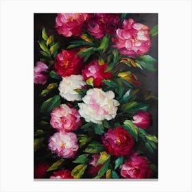 Peony 2 Still Life Oil Painting Flower Canvas Print