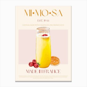 Mimosa Cocktail Mid Century Canvas Print