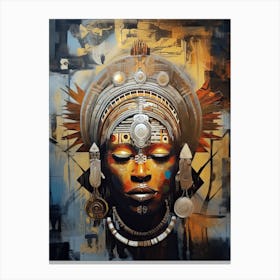 Soulful Safari: Journey into African Mask Traditions Canvas Print