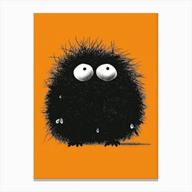 Little Black Monster Canvas Print