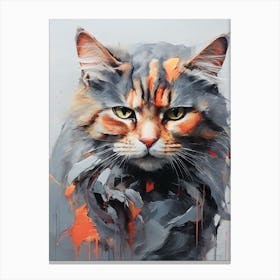  Angry Cute Cat  Art Print Canvas Print