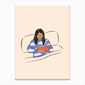 Girl Reading Canvas Print