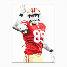 George Kittle San Francisco Portrait 1 Canvas Print