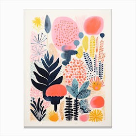 Humboldt Botanical Gardens Abstract Riso Style 2 Canvas Print