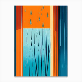 Rain On Window Water Waterscape Modern 2 Canvas Print