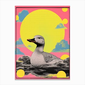 Collage Of Duckling With The Sun Canvas Print