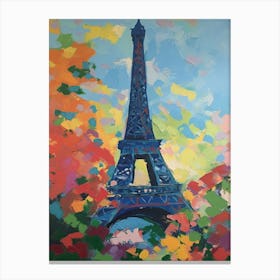 Eiffel Tower Paris France Henri Matisse Style 17 Canvas Print