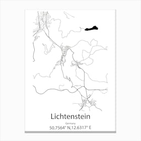 Lichtenstein,Germany Minimalist Map Canvas Print