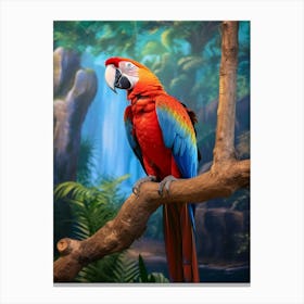Tropical Treasures: Parrot Jungle Bird Print Canvas Print