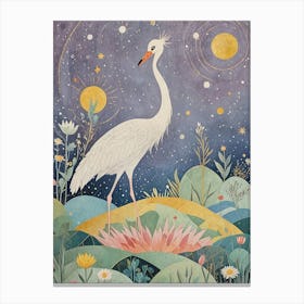 Whimsical Egret Canvas Print