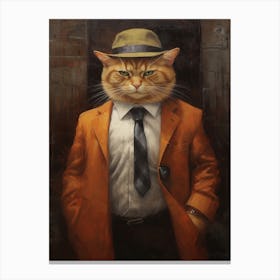 Gangster Cat Serengeti 3 Canvas Print