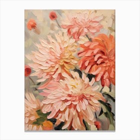 Fall Flower Painting Chrysanthemum 2 Canvas Print