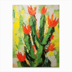 Cactus Painting Old Man Cactus 1 Canvas Print