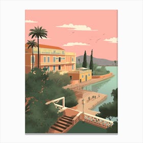 Luanda Angola Travel Illustration 3 Canvas Print