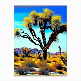 Joshua Trees In Mojave Desert Nat Viga Style  (8) Canvas Print